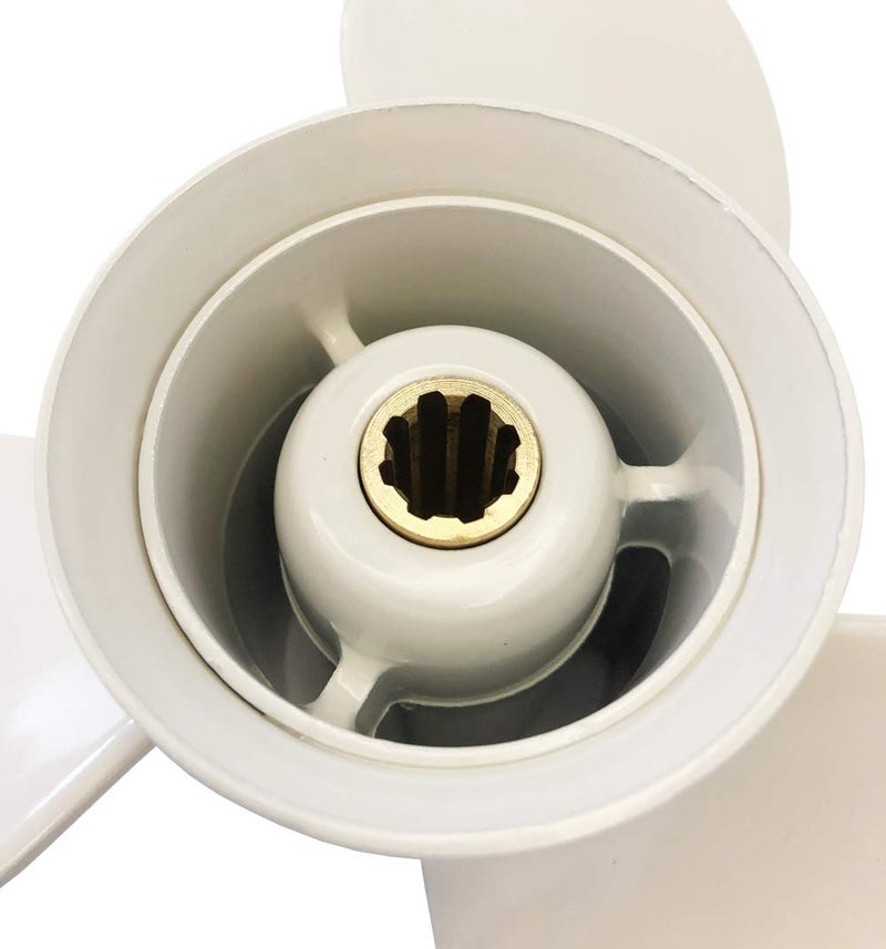 COPKINGO Boat Propeller 9 1/4x8 P for Yamaha 9.9HP 15HP 2 strokes/Outboard Propeller for Yamaha Engine Motor 8 Tooth 683-45947-00-EL 9.25x8 - Image 5